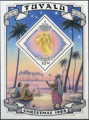 Тувалу. 1988. Рождество (Блок. MNH OG)