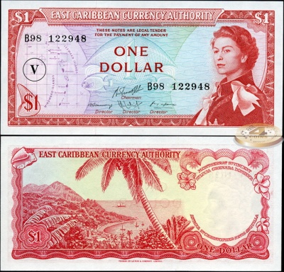 Восточные Карибы (Сент Винцент). 1 доллар (Unc) 1965