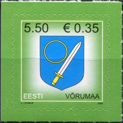 Эстония. 2008. Герб Вырумаа (Почтовая марка. MNH OG)