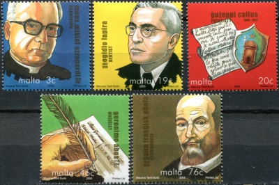 Мальта. 2005. Знаменитые люди Мальты (Серия Почтовых марок. MNH OG)
