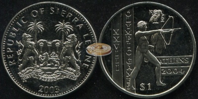 Сьерра Леоне. 1 доллар. 2003 (Unc)