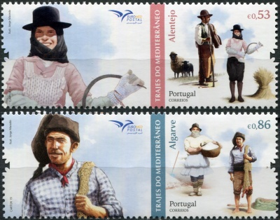 Португалия. 2019. Костюмы Средиземноморья (Серия Почтовых марок. MNH OG)