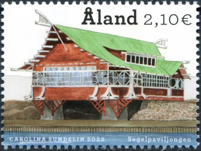 Аландские острова. 2022. Павильон яхт-клуба (Почтовая марка. MNH OG)