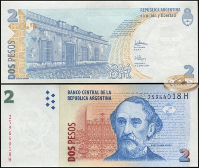 Аргентина. 2 песо (Unc) 2006