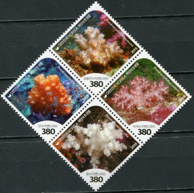 Южная Корея. 2019. Кораллы (Квартблок. MNH OG)