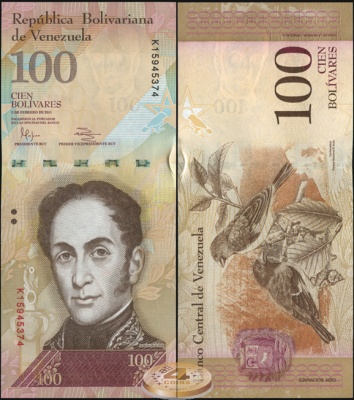 Венесуэла. 100 боливаров (Unc) 2011
