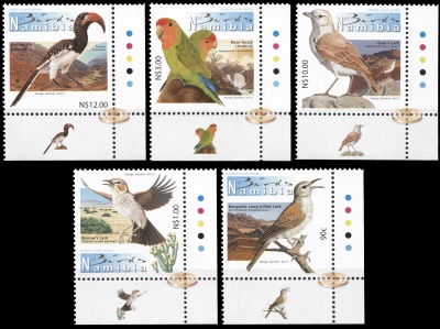 Намибия. 2013. Эндемичные птицы Намибии (Серия. MNH OG)