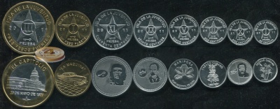 Остров Хувентуд. Набор №1 (8 монет. 1 биметалл) 2011