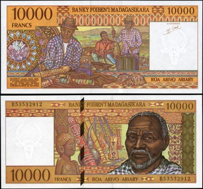 Мадагаскар. 10000 франков (Unc) 1998