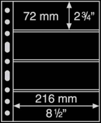 Черный лист Grande на 4 ячейки [1 шт] (Leuchtturm)
