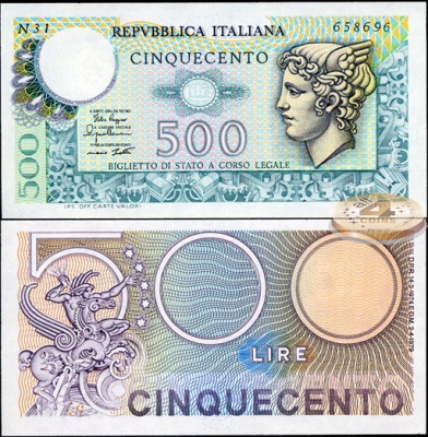 Италия. 500 лир (Unc) 1979