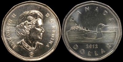 Канада. Монета 1 доллар. 2012 (KM#1255. Unc)  Loonie