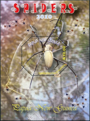 Папуа Новая Гвинея. 2010. Пауки (Блок. MNH OG)