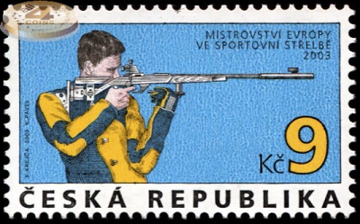 Чехия. 2003. Чемпионат Европы по стрельбе (Почтовая марка. MNH OG)