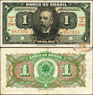 Бразилия. 1 мил рейс (XF) 1926
