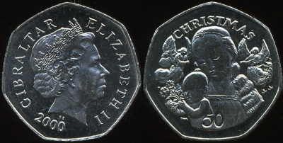 Гибралтар. 50 пенсов. 2000 (Unc)