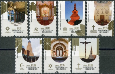 Португалия. 2023. Религии в Португалии (Серия Почтовых марок. MNH OG)