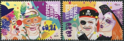 Кипр. 2019. Карнавал на Кипре (Серия Почтовых марок. MNH OG)