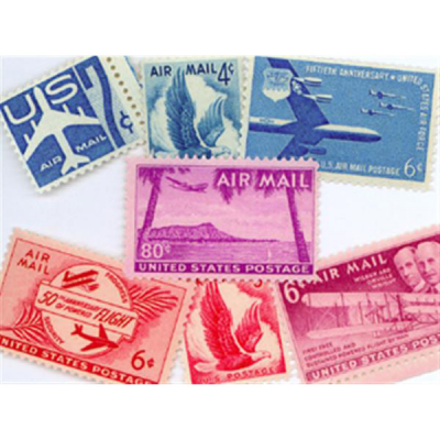 США. Набор марок авиапочты. 1949-58 (7 шт., Негашенные)