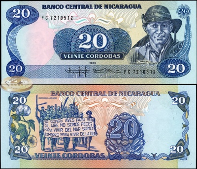 Никарагуа. 20 кордоб (Unc) 1988