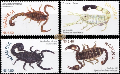 Намибия. 2012. Скорпионы Намибии (Серия. MNH OG)
