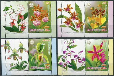 КНДР. 2014. Орхидеи (Серия Почтовых марок. MNH OG)