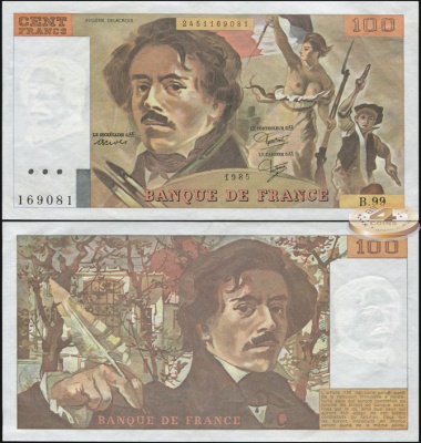 Франция. 100 франков (aUnc+) 1985