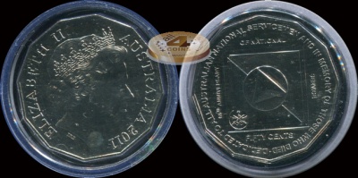 Австралия. 50 центов. 2011 (Unc. Карточка)