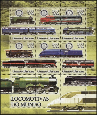 Гвинея-Биссау. 2005. Локомотивы всего мира (М.Лист. MNH OG)
