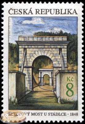 Чехия. 1999. Цепной мост в Стадлеце (Почтовая марка. MNH OG)
