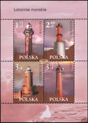 Польша. 2007. Маяки 2007 (Малый лист. MNH OG)