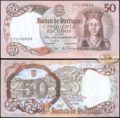 Португалия. 50 эскудо (Unc) 1964