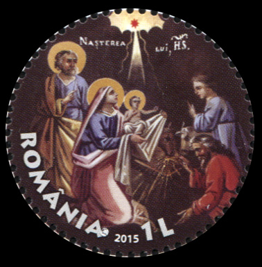 Румыния. 2015. Рождество 2015 (Почтовая марка. MNH OG)