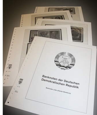 Иллюстрированные листы для банкнот ГДР (Lindner)