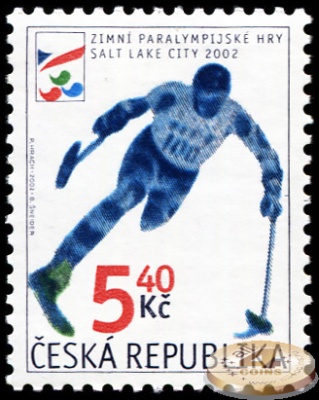Чехия. 2002. Зимние Паралимпийские игры в Солт-Лейк-Сити (Почтовая марка. MNH OG)