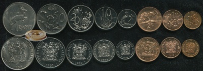 ЮАР. Набор №7 (8 монет) 1966-88