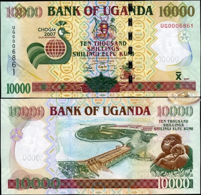 Уганда. 10000 шиллингов (Unc) 2007