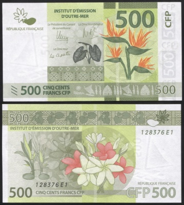 Французская Полинезия. Банкнота 500 франков. ND (2014). Unc. Бумага. Кат# P.5a