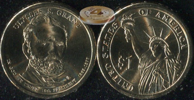 США. 1 доллар. 2011.D (Unc) Улисс Грант
