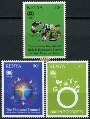 Кения. 2012. 40 лет Программе ООН по Окружающей Среде [UNEP]. Серия 2 (Серия. MNH OG)