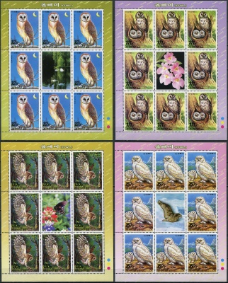 КНДР. 2006. Совы (Серия Малых листов. MNH OG)