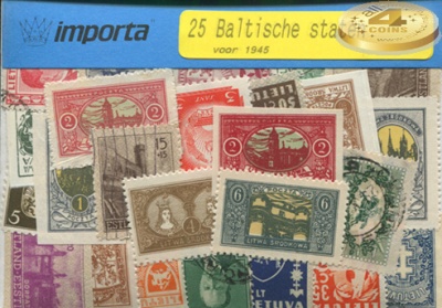Прибалтика до 1945. Набор почтовых марок (25 шт. Ассорти)