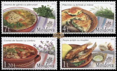 Молдова. 2014. Традиционные кулинарные блюда (Серия. MNH OG)