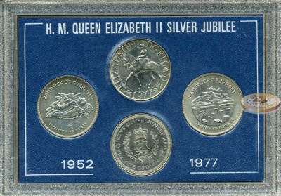 Елизавета II. Серебряный юбилей (4 монеты. Unc) 1977