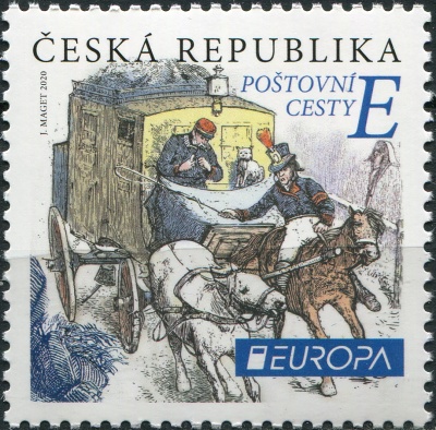 Чехия. 2020. Древние почтовые маршруты (Почтовая марка. MNH OG)