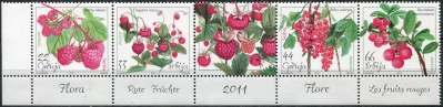Сербия. 2011. Флора. Ягоды (Сцепка. MNH OG)