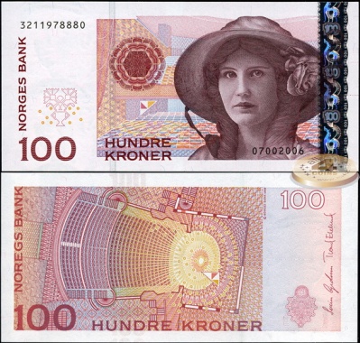 Норвегия. 100 крон (Unc) 2006
