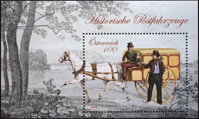 Австрия. 2015. История Почтового транспорта (Блок. MNH OG)