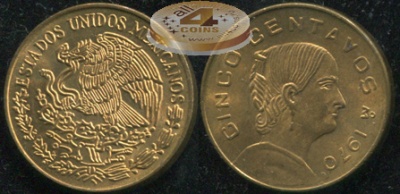 Мексика. 5 центаво. 1970 (Unc)