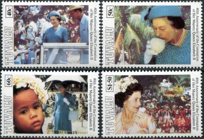 Тувалу. 1993. 40-летие коронации королевы Елизаветы II (Серия. MNH OG)